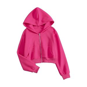 Fashion Blank Regular Zipper-Up Anti-Wrinkle Beaded Hoodie Sweatshirt Custom Plus Size Fleece <b>Drop</b> Shoulder Women's Hoodie - Product Image 1