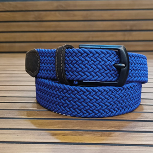 Ceinture Unisexe Tressée Élastique Ajustable 110cm XL Grande Taille avec Logo Personnalisé Haute Qualité Style Cowboy Tissée en Alliage pour Hommes - Product Image 1