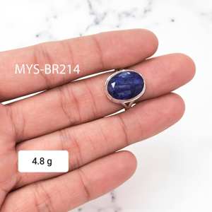 Anillos de plata de ley 925 con zafiro azul, anillos hechos a mano, precio al por mayor, anillos y joyería de plata - Product Image 1