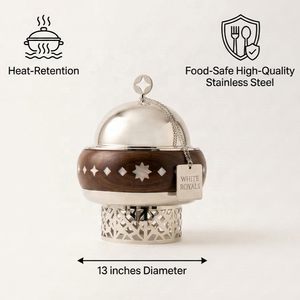 Olla Moderna para Hotpot Árabe, con Tapa de Acero Inoxidable, Base Decorativa y Aislamiento Térmico, para Catering de Lujo en el Golfo - Product Image 5