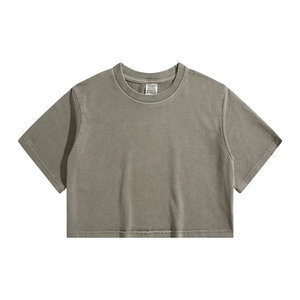 Summer High Quality 100% Cotton Long T Shirt Women Color Solid Soft Female Tees Casual Oversized Crop <b>Top</b> T Shirts - Product Image 4