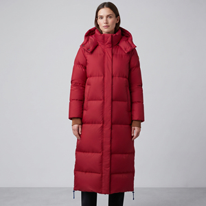 Veste longue d'hiver respirante pour femme, doudoune épaisse à capuche, manteau long chaud en duvet pour femme, vente en gros - Product Image 5