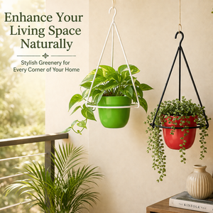 Vase mural rustique de style farmhouse en acier vintage avec revêtement époxy |   Décoration de maison durable et écologique pour balcon, jardin, intérieur et extérieur - Product Image 4