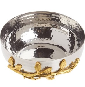 ชุดชามโลหะสำหรับเสิร์ฟอาหาร ดีไซน์โค้งมน ทำด้วยมือ จำนวน 2 ใบ ชามช็อกโกแลตแบบพิเศษ - Product Image 3