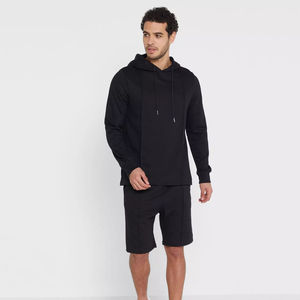 Conjuntos de Shorts Oversize para Hombre, Diseño de Última Moda, 100% Algodón Felpa, Transpirable, Sudadera con Capucha y Hombros Caídos, con Shorts - Product Image 4