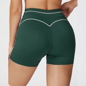 Shorts de sport pour femme à logo personnalisé, taille haute, effet push-up, anti-transpiration, respirant, en Spandex/Nylon, pour Yoga, Gym et Fitness - Product Image 6