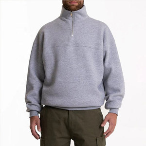 Econex Sports <b>Men's</b> Light <b>Pink</b> Quarter Zip French Terry <b>Sweatshirt</b> Stand Collar Solid Color Regular Fit Casual Long Sleeve 100% - Product Image 2