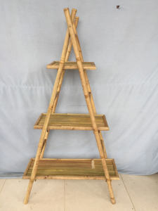 Estantería de Bambú de 4 Niveles, Librería, Estantes de Almacenamiento y Exhibición, Muebles para el Hogar en Oferta, Soporte para Mantas de Bambú Natural - Product Image 6