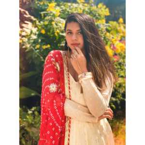 ชุดอนาร์กาลีสีขาว ไซส์ XS ผ้าชีฟอง - Product Image 4