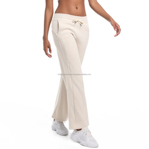Pantalon de jogging personnalisé en toile, taille élastique, 100 % coton, cordon de serrage, respirant, léger, pour la course hivernale - Product Image 3