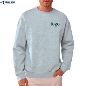 Wholesale Custom Men’s Crewneck Sweatshirt Heavyweight Cotton Plain <b>Design</b> - Product Image 5
