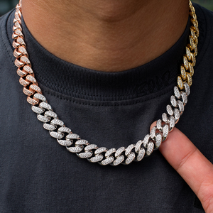 Cadena Cubana de Plata 925 con Moissanita Certificada por GRA, Joyería de Moda, Estilo Hip Hop para Hombres y Mujeres - Product Image 3