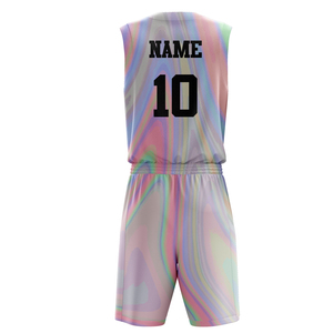 ชุดบาสเก็ตบอลแบบสั่งทำพิเศษ ระบายอากาศได้ดี ไซส์พลัส พร้อมลายพิมพ์แบบซับลิเมชั่นด้วยความร้อน - Product Image 2