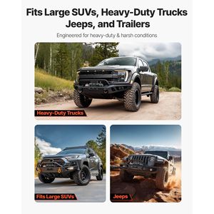 Verricello Elettrico per Camion 12V DC con Capacità di Carico di 6123 kg, Cavo Sintetico da 3/8 X 85 ft, Controllo Remoto Wireless e Cablato - Product Image 6