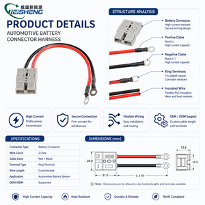 Lithium-batterij stroomaansluiting, laadpoort voor elektrische voertuigen, hoogstroomconnector voor opslagbatterijen - Product Image 3