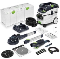 Lijadora de paneles de yeso eléctrica Festool LHS 2 225 CT 36-Set de 400W y 225mm (8.8 pulgadas) de CALIDAD NUEVA