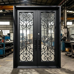 Royal-style Wrought Iron Main Gate Modern Design Water-Rust-Resistant Coating Easy Assembly for Outdoor Use Steel Reinforced - Product Image 5