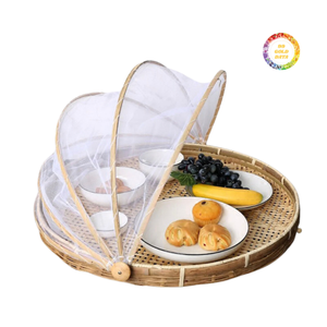 Cúpula Plegable de Bambú Tejida a Mano para Cubrir Alimentos, con Tamaño y Color Personalizables, para Mantener la Comida Fresca y Limpia - Product Image 3