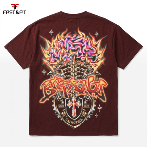Camisetas de hombre al por mayor, 100% poliéster, personalizadas, estilo urbano, estampadas, de talla grande, de algodón grueso y ligero. - Product Image 2