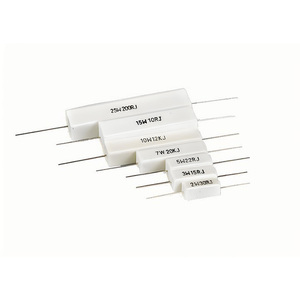 Résistance de ciment 5W 0.1R ~ 100K 1R 10 ohms <span class=keywords><strong>47R</strong></span> boîte à lumière LED boîte à lumière électronique résistance en céramique horizontale - Product Image 1