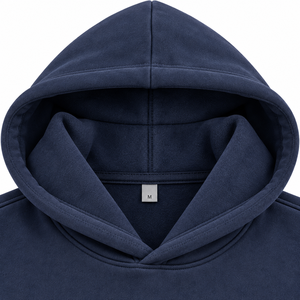 เสื้อฮู้ดดี้ผู้ชายสีน้ำเงินกรมท่าพิมพ์ลายกราฟิกสำหรับคนรักวัฒนธรรม  ผ้าฟลีซ สวมหัว สไตล์สตรีทแวร์ - Product Image 4