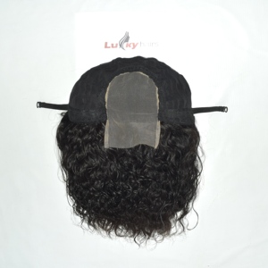 Perruque en cheveux humains indiens Remy noirs naturels ondulés, texture douce et fluide, volume complet, finition personnalisée, double trame faite à la machine - Product Image 3