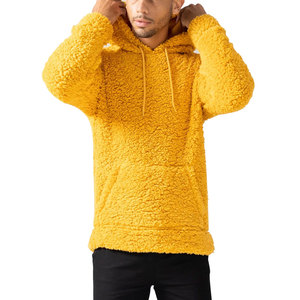 OEM <b>Men's</b> Winter Plain Color Oversized Custom Breathable <b>Sherpa</b> Hoodies / New Customized Made Design <b>Men</b> <b>Sherpa</b> <b>Fleece</b> Hoodies - Product Image 3