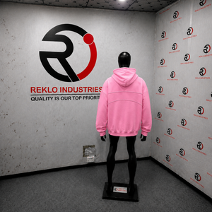 HIG QUALITY Pink Unisex Oversized Hooded Sweatshirt Regular Sleeve Solid Color Fleece Casual Autumn Wear MODERN CASUAL FASHIONAB - Product Image 4