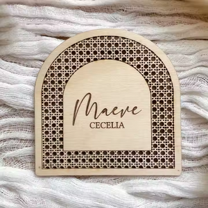 ป้ายชื่อไม้ที่ทันสมัย-แผ่นติดผนังคุณภาพสูงสำหรับสำนักงานห้องนั่งเล่นและของตกแต่งบ้านของขวัญของที่ระลึกที่สมบูรณ์แบบ - Product Image 5