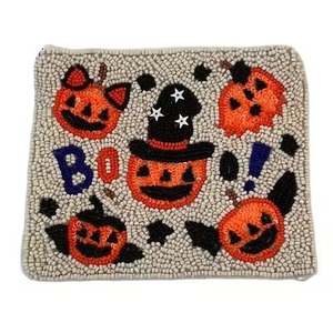 Classic <b>Seed</b> Beads Coin Pouch Vintage Floral Design Chic Beaded Embroidery Coin Pouch Stylish Daily Use - Product Image 5