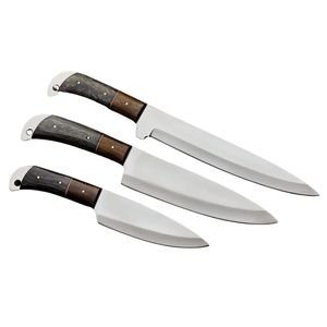 Ensemble de couteaux de chef professionnels avec des lames en acier inoxydable tranchantes et des poignées ergonomiques pour la cuisine professionnelle - Product Image 1