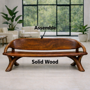 Banc d'extérieur Luxali C0013 en noyer massif, fabriqué à la main, design moderne, écologique, durable, prix usine - Product Image 5