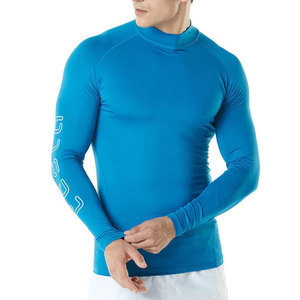 Maillots de bain anti-UV en polyester et élasthanne pour hommes, couleur bleue, sublimation intégrale, manches longues, UPF50+, séchage rapide, respirant, écologique, 160g, logo personnalisé - Product Image 6