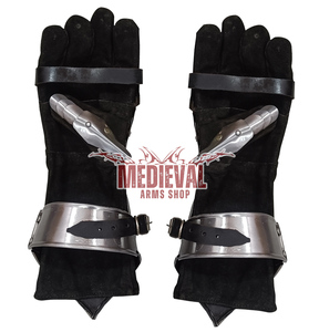 ถุงมือเหล็กยุคกลางแบบกอธิค พร้อมซับในหนัง สำหรับคอสเพลย์ ทำด้วยมือ ป้องกันแขน - Product Image 3