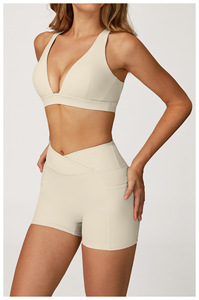 Soutien-gorge de sport respirant à maintien élevé pour femme, dos nageur, sans couture, compression, avec logo frontal, pour le yoga, la course et le fitness - Product Image 4