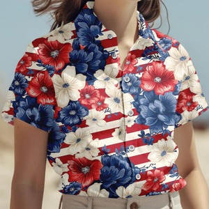 Chemises hawaïennes décontractées pour hommes, à manches courtes, imprimées de motifs floraux tropicaux, style Aloha, pour les vacances, sur mesure OEM/ODM - Product Image 6