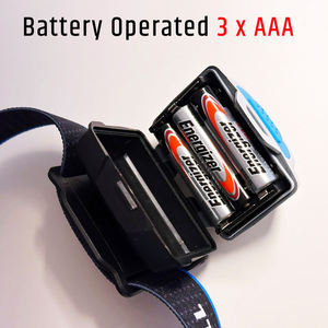 Lampe frontale de pêche de nuit à lumière rouge 300lm, piles AAA, fabriquée en Chine - Product Image 4