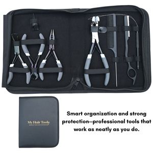 Hair Extension Tools Kit Microbeads Crimping Remover Plier Keratin Bond Cutter <b>Tape</b> In Plier Loop Tool Razor Parting Finger Comb - Product Image 5