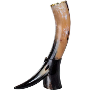 Cuerno Vikingo para Beber de Alta Calidad, Ecológico, Tallado a Mano, Natural, con Soporte, Estilo Pulido, Directamente de la India - Product Image 4