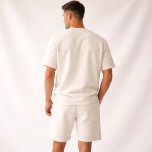 Ensemble T-shirt et short en molleton respirant de qualité supérieure pour homme – Tenue décontractée d'été deux pièces style streetwear et loungewear – Vente en gros - Product Image 2