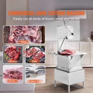 Segaossa Verticale Elettrica Commerciale 2200W in Acciaio Inossidabile con Banco di Lavoro da 62 cm per Macellazione - Product Image 2