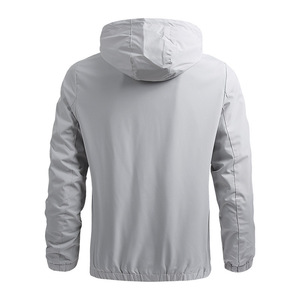 Veste coupe-vent imperméable à fermeture éclair avec logo personnalisé, veste de pêche en plein air pour hommes - Product Image 3