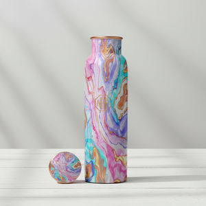 Botella de Agua Reutilizable de Cobre Puro Hecha a Mano, Sostenible, de 750 ml |   Tapa de Diseño Moderno, Ecológica, a Prueba de Fugas y Libre de BPA, Venta al Por Mayor - Product Image 1