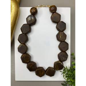 RR ENTERPRISES Collier artisanal moderne en résine et perles de bois, design unique, fournitures de perlage, fabriqué en Inde - Product Image 5