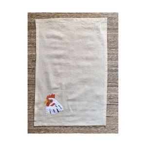 Authentique indien grossistes 100% détergent lavable en machine absorbant séchage rapide réutilisable brodé Golf serviettes de cuisine - Product Image 3