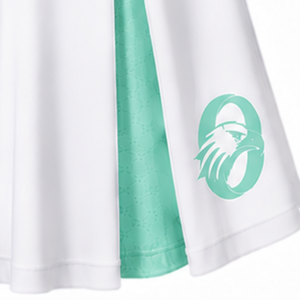 Conjunto de Uniforme de Animadoras Sublimado Verde Menta Blanco sin Mangas, Top y Falda Deportiva para Equipo Atlético, Ropa Deportiva para Entrenamiento y Actuación - Product Image 5