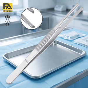 Pinzas de tejido dental de grado médico 2x3 de 4.5 pulgadas, pinzas pequeñas tipo pulgar, proveedor de instrumentos de acero inoxidable personalizados - Product Image 2