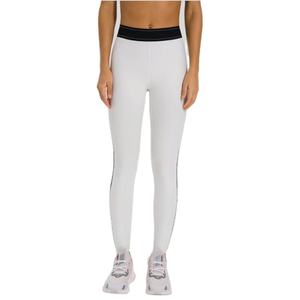 <b>Women's</b> High Waisted Solid Light <b>Grey</b> <b>Leggings</b> Full Length Sporty Tight Pants - Product Image 1