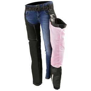 Samroz Sports Customizable Premium Leather 220g Seamless Fusing Sleeveless Motorcycle <b>Riding</b> <b>Chaps</b> for Women Bikers All Seasons - Product Image 4