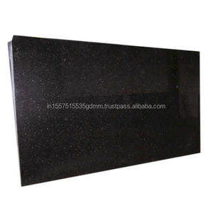 Modern Kitchen Bathroom Vanity Tops Polished Black <strong>Galaxy</strong> <strong>Granite</strong> <strong>Slab</strong> with Golden Sparkle for Countertops Staircase Dining - Product Image 3
